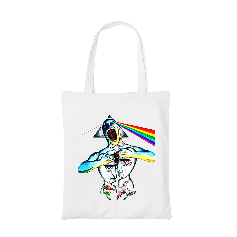 pink floyd  the amalgamation tote bag hand printed cotton women men unisex