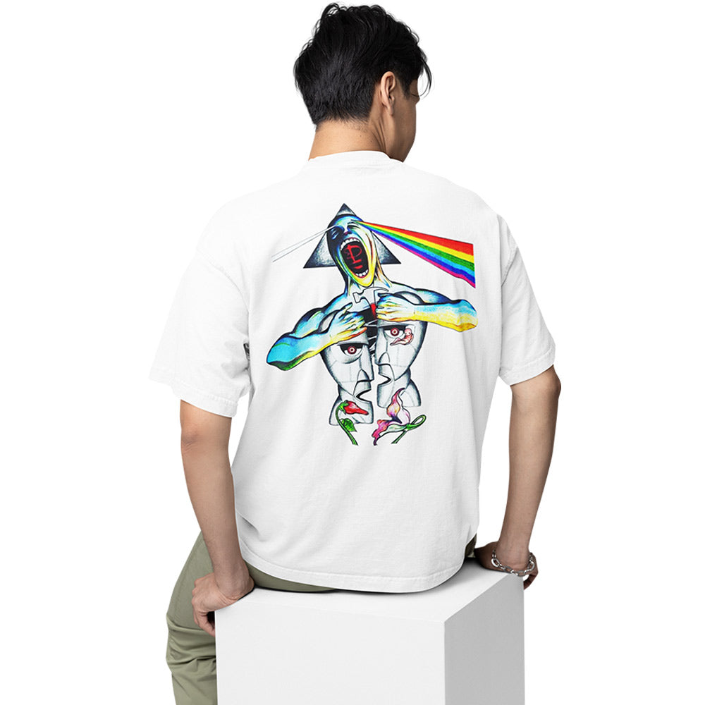 pink floyd oversized t shirt - the amalgamation music t-shirt white buy online india the banyan tee tbt men women girls boys unisex