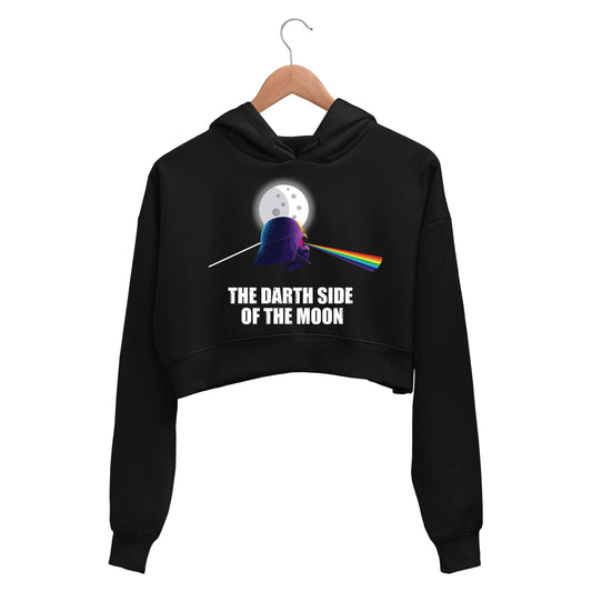 The Darth Side Of The Moon Pink Floyd Crop Hoodie - The Wall Crop Hooded Sweatshirt for Women The Banyan Tee TBT hoodie girls teenage cute bust cropped