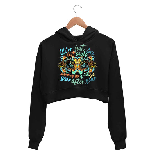 Pink Floyd Crop Hoodie - Wish You Were Here Crop Hooded Sweatshirt for Women The Banyan Tee TBT hoodie girls teenage cute bust cropped