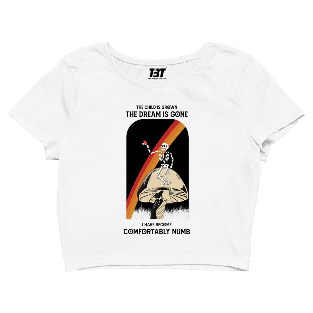 Pink Floyd Crop Top - Comfortably Numb Crop Top The Banyan Tee TBT sports mens india full meesho women boys flipkart