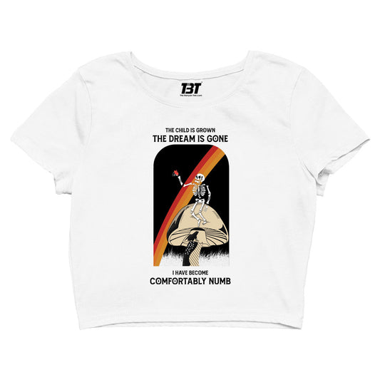 Pink Floyd Crop Top - Comfortably Numb Crop Top The Banyan Tee TBT sports mens india full meesho women boys flipkart