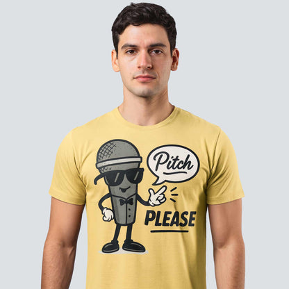 graphic pitch please t-shirt printed graphic stylish buy online india the banyan tee tbt men women girls boys unisex beige 