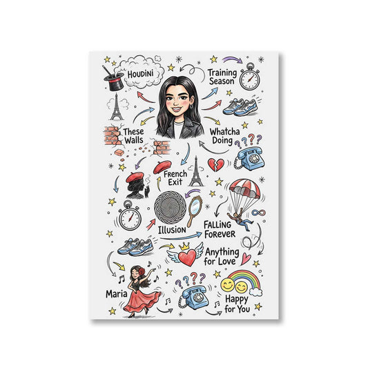 dua lipa du-dle poster wall art buy online india the banyan tee tbt 8 x 10 