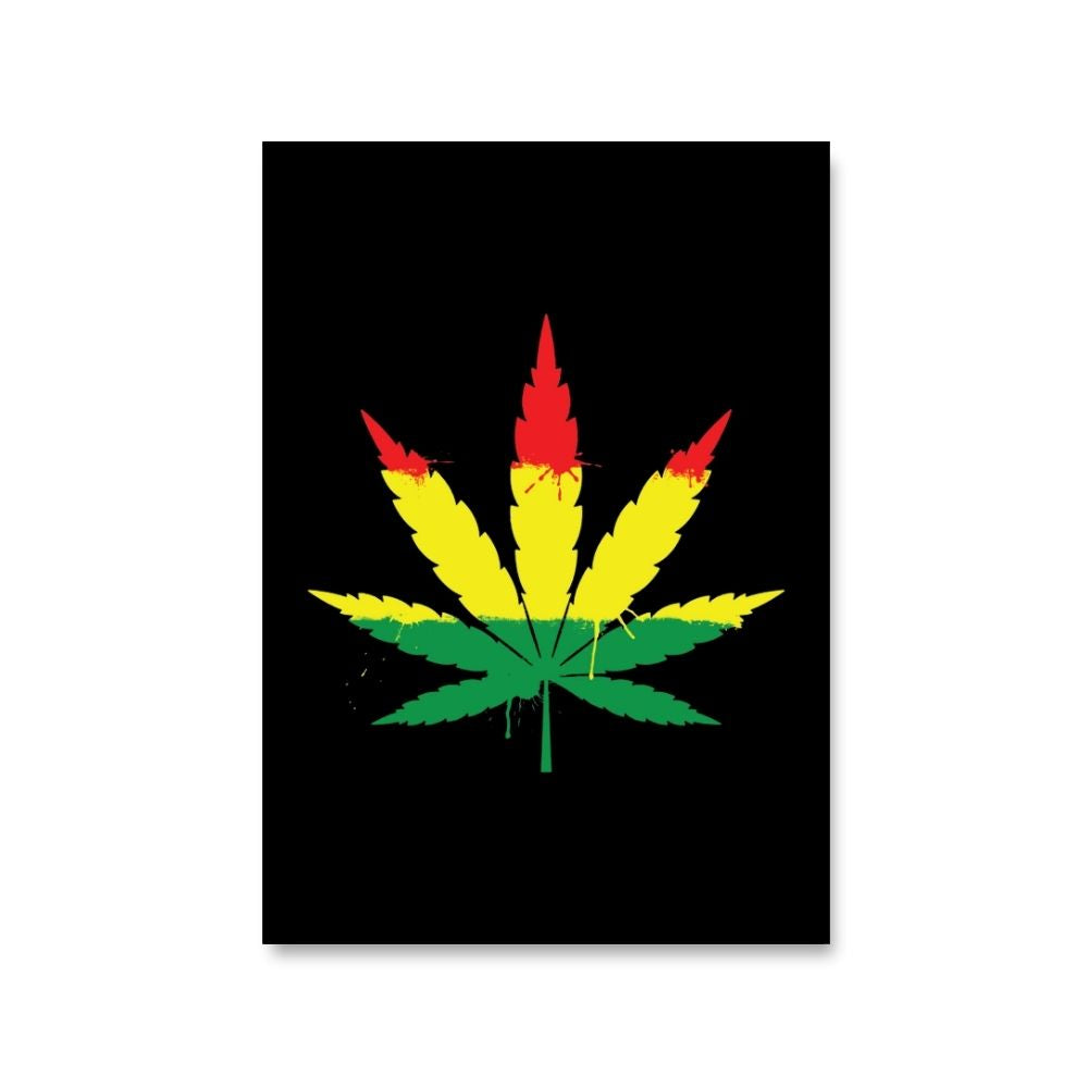 bob marley unity leaf poster wall art buy online india the banyan tee tbt 8 x 10 