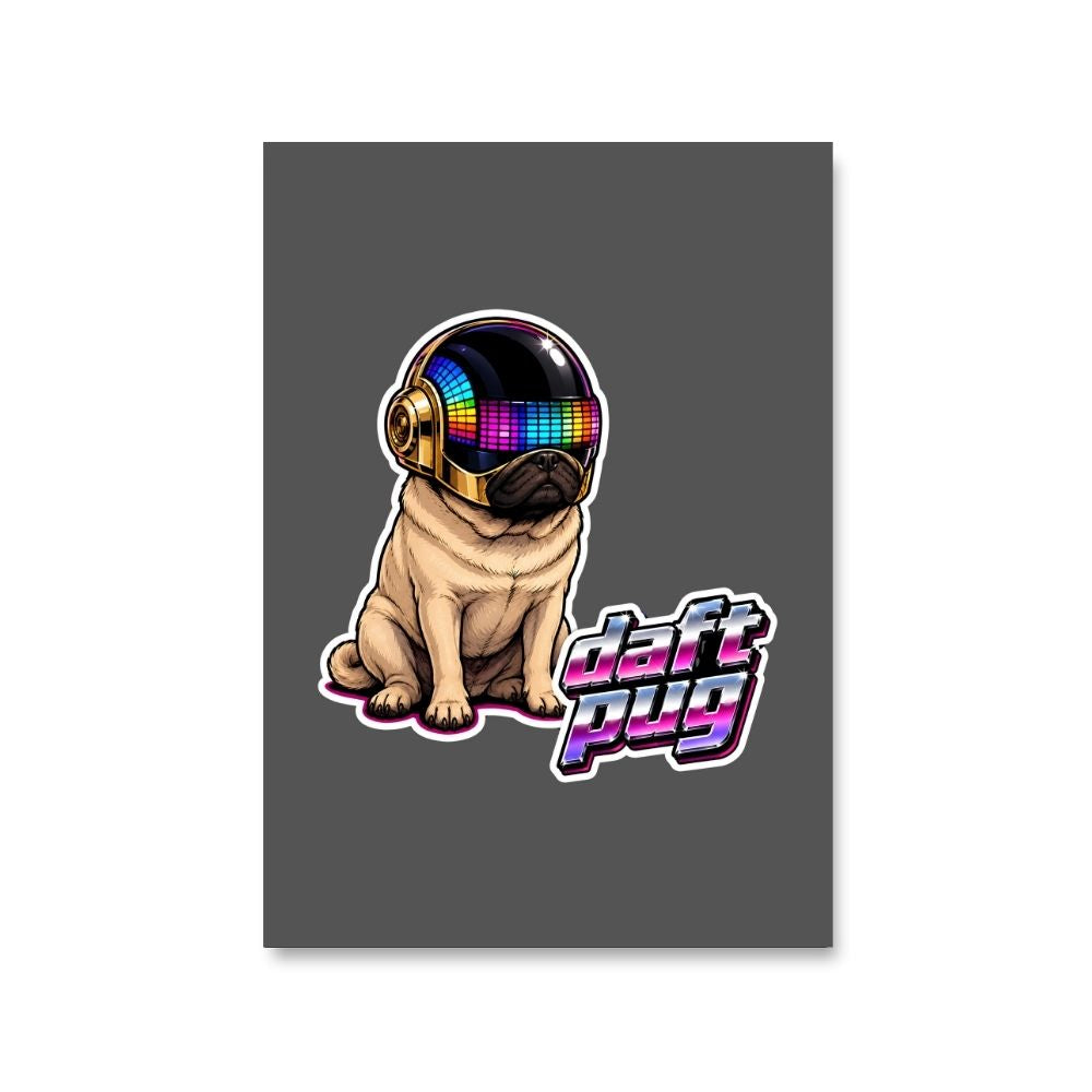 daft punk daft pug poster wall art buy online india the banyan tee tbt 8 x 10 
