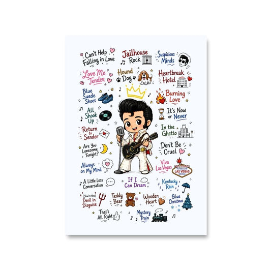 elvis presley rockabilly doodle poster wall art buy online india the banyan tee tbt 8 x 10 