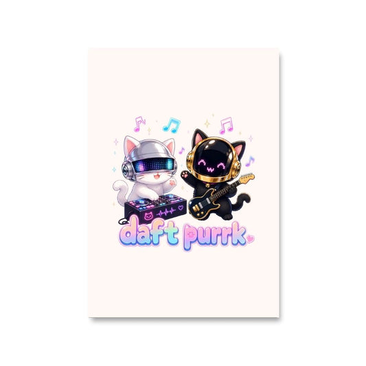 daft punk daft purrk poster wall art buy online india the banyan tee tbt 8 x 10 