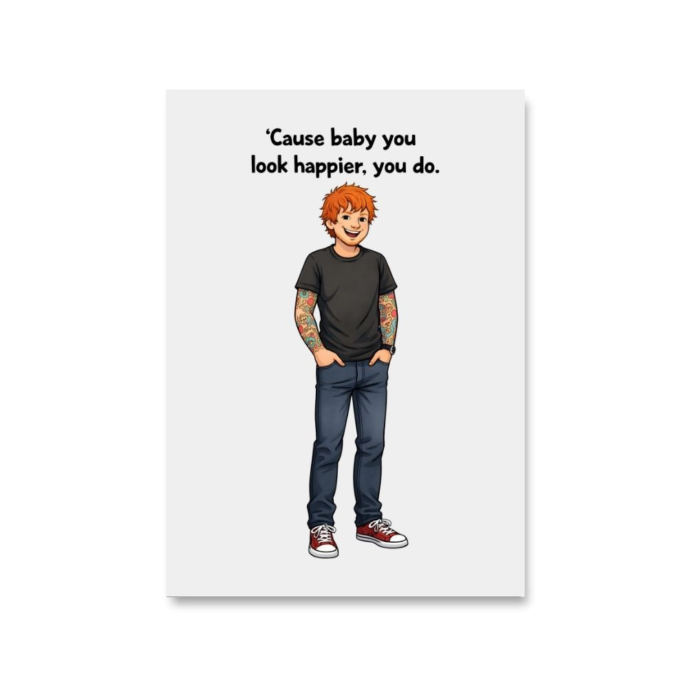 ed sheeran happier poster wall art buy online india the banyan tee tbt 8 x 10 