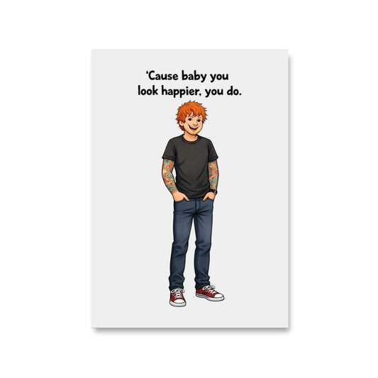 ed sheeran happier poster wall art buy online india the banyan tee tbt 8 x 10 
