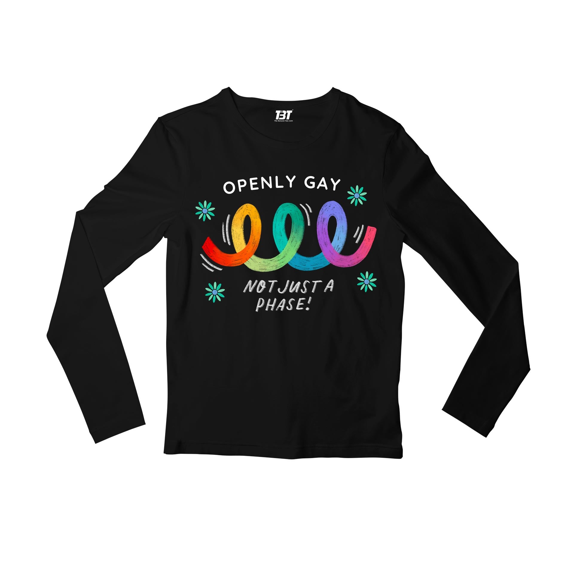 pride openly gay full sleeves long sleeves printed graphic stylish buy online india the banyan tee tbt men women girls boys unisex black - lgbtqia+