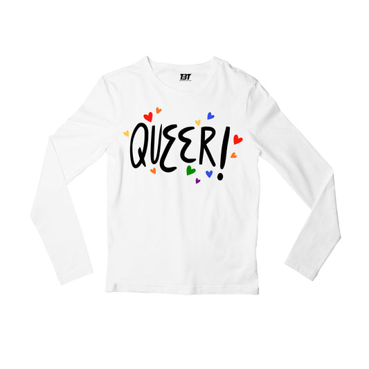 pride queer full sleeves long sleeves printed graphic stylish buy online india the banyan tee tbt men women girls boys unisex white - lgbtqia+