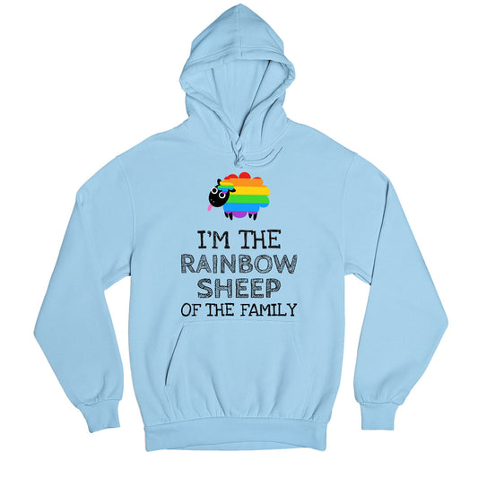 pride rainbow sheep of the family hoodie hooded sweatshirt winterwear printed graphic stylish buy online india the banyan tee tbt men women girls boys unisex gray - lgbtqia+