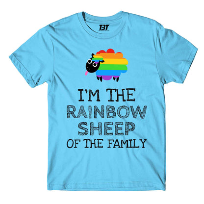 pride rainbow sheep of the family t-shirt printed graphic stylish buy online india the banyan tee tbt men women girls boys unisex beige - lgbtqia+