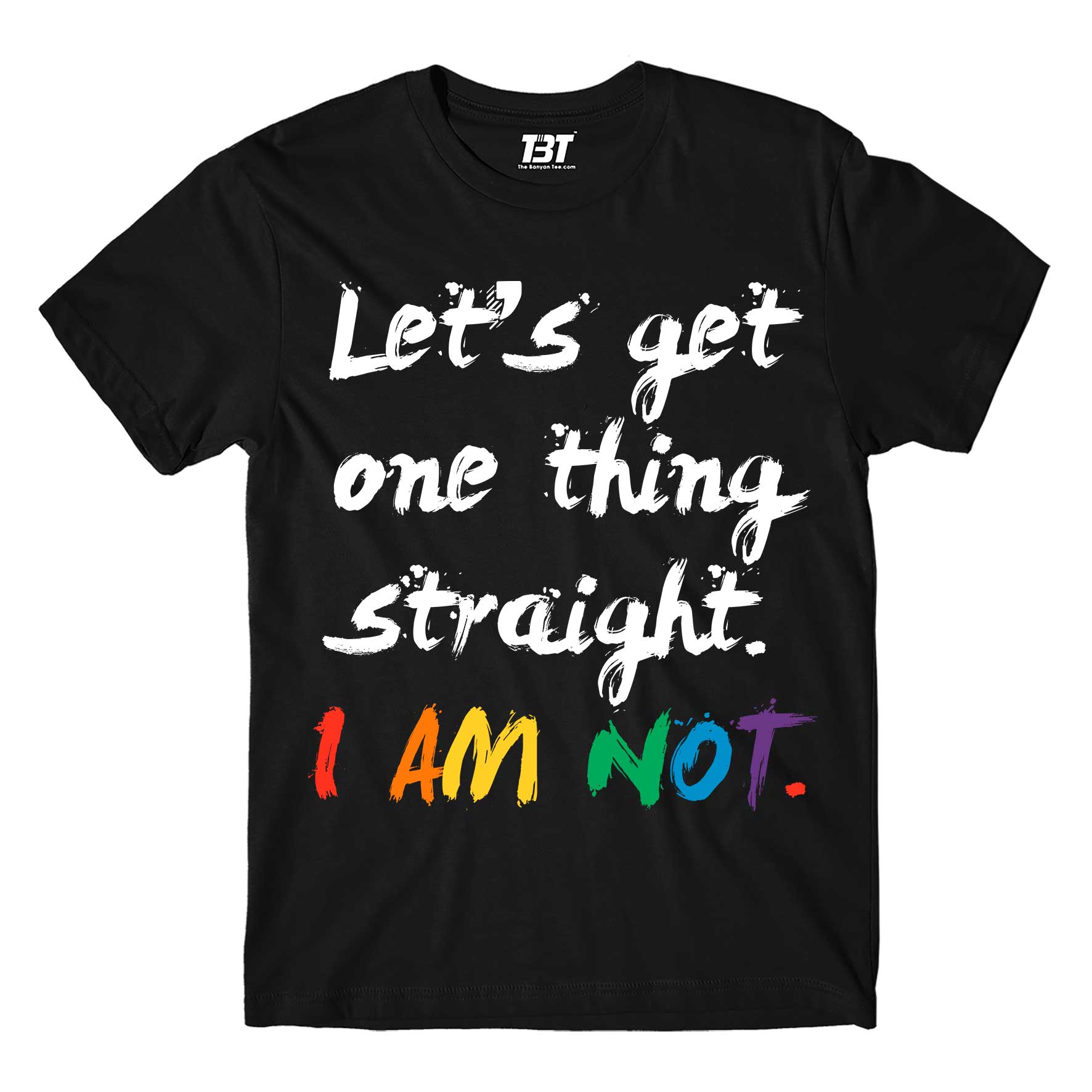 pride let's get one thing straight t-shirt printed graphic stylish buy online india the banyan tee tbt men women girls boys unisex black - lgbtqia+