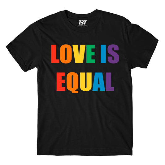pride love is equal t-shirt printed graphic stylish buy online india the banyan tee tbt men women girls boys unisex black - lgbtqia+