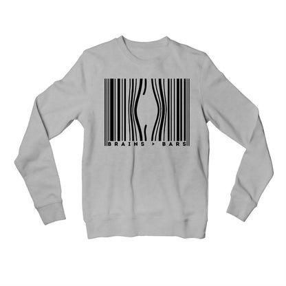 prison break brains above bars sweatshirt upper winterwear tv & movies buy online india the banyan tee tbt men women girls boys unisex gray
