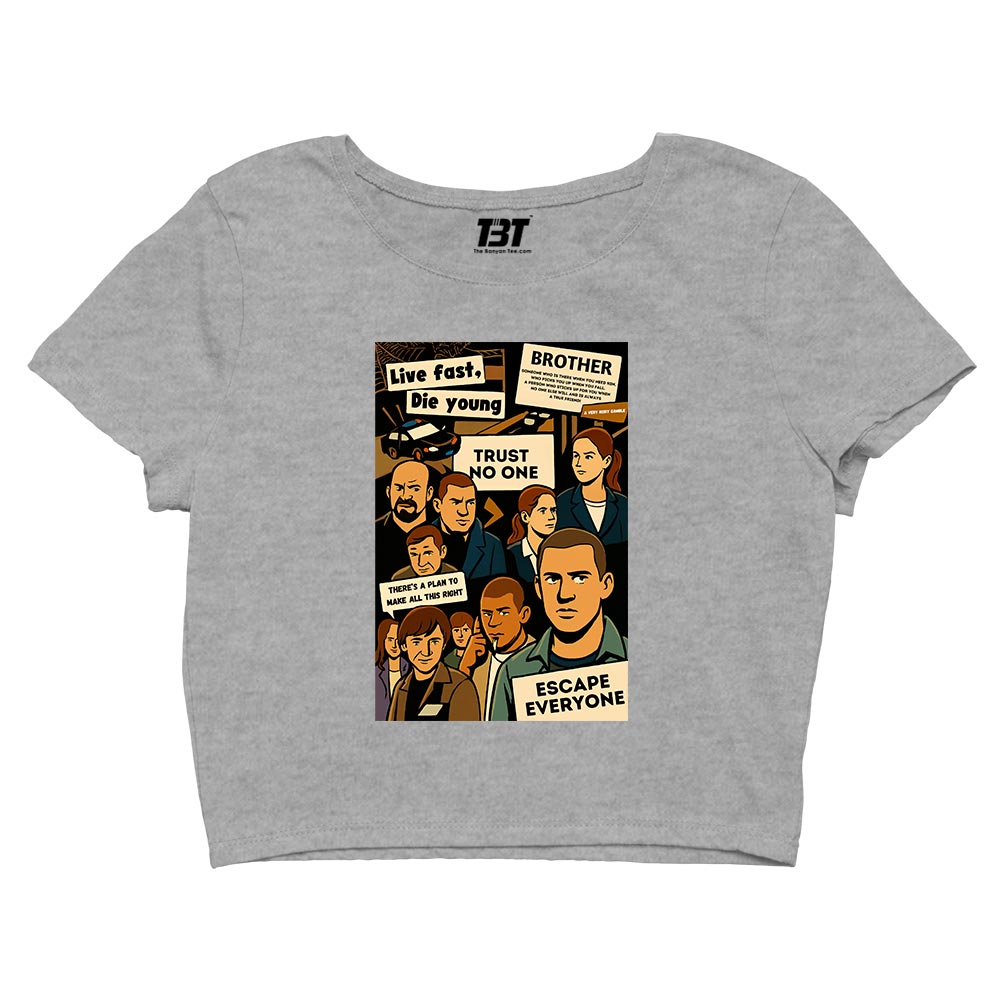 prison break escape everyone crop top tv & movies buy online india the banyan tee tbt men women girls boys unisex s