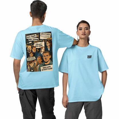 prison break oversized t shirt -prison quotes tv & movies t-shirt baby blue buy online india the banyan tee tbt men women girls boys unisex