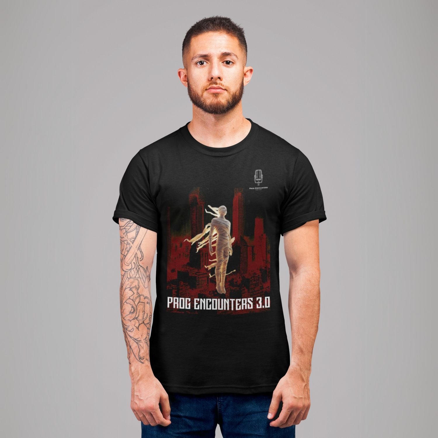 Prog Encounters 3.0 Double Side Print T-shirt by The Banyan Tee Black