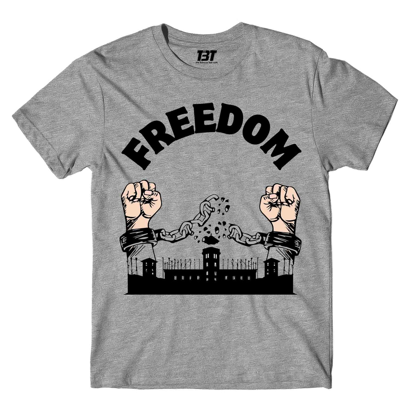 prison break freedom t-shirt tv & movies buy online india the banyan tee tbt men women girls boys unisex gray