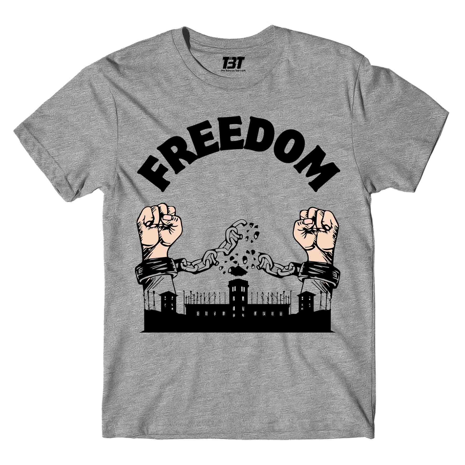 prison break freedom t-shirt tv & movies buy online india the banyan tee tbt men women girls boys unisex gray