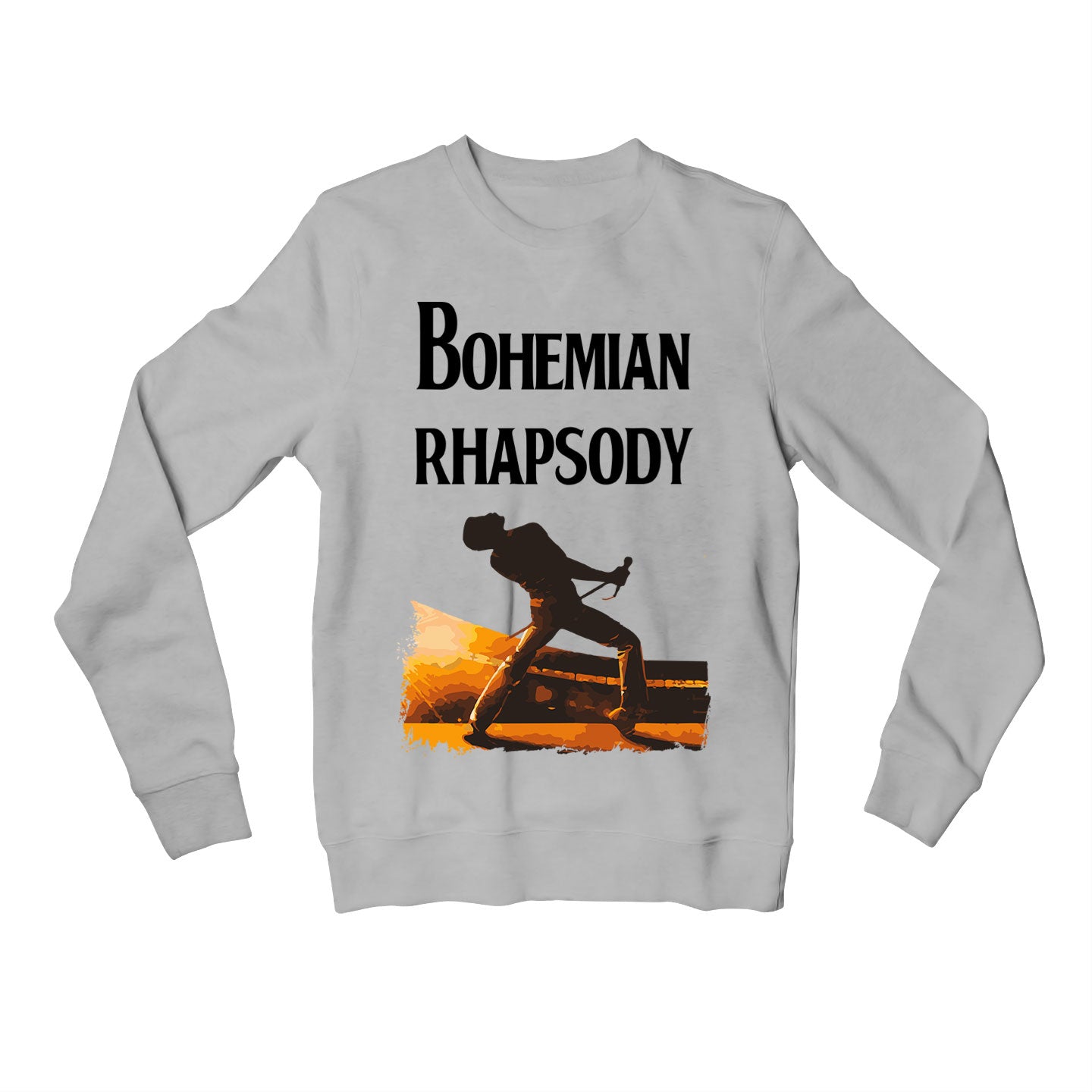 queen bohemian rhapsody sweatshirt upper winterwear music band buy online india the banyan tee tbt men women girls boys unisex gray