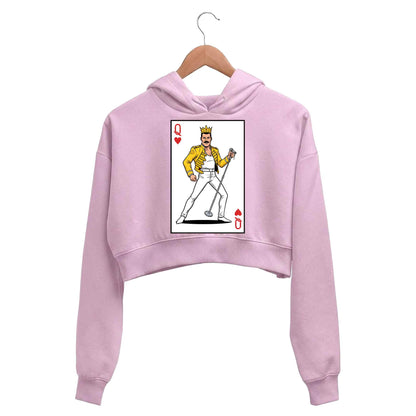 queen the queen of hearts crop hoodie hooded sweatshirt upper winterwear music band buy online india the banyan tee tbt men women girls boys unisex baby pink 