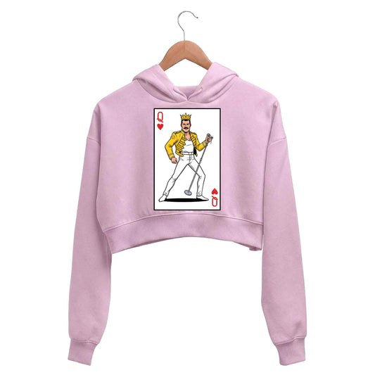 queen the queen of hearts crop hoodie hooded sweatshirt upper winterwear music band buy online india the banyan tee tbt men women girls boys unisex baby pink 