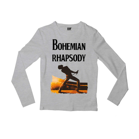 queen bohemian rhapsody full sleeves long sleeves music band buy online india the banyan tee tbt men women girls boys unisex gray