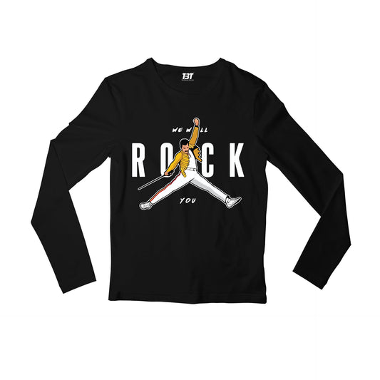 queen we will rock you full sleeves long sleeves music band buy online india the banyan tee tbt men women girls boys unisex black