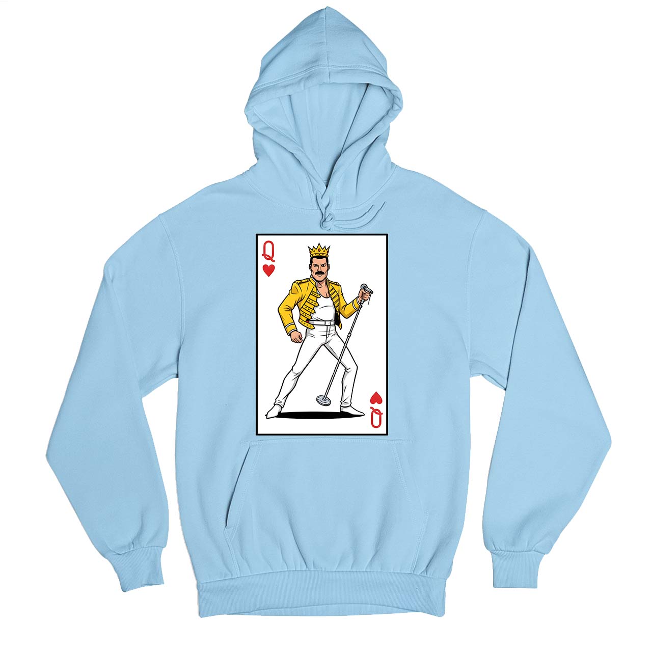 queen the queen of hearts hoodie hooded sweatshirt winterwear music band buy online india the banyan tee tbt men women girls boys unisex baby blue 