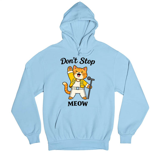 queen don't stop meow hoodie hooded sweatshirt winterwear music band buy online india the banyan tee tbt men women girls boys unisex baby blue 