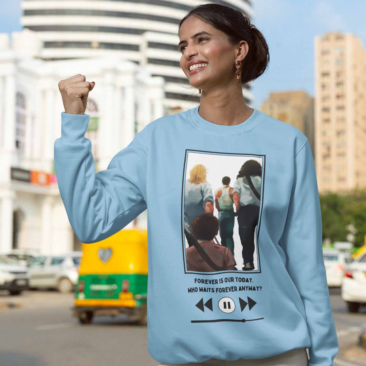 queen live forever sweatshirt upper winterwear music band buy online india the banyan tee tbt men women girls boys unisex baby blue