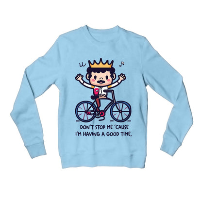 queen don't stop me now sweatshirt upper winterwear music band buy online india the banyan tee tbt men women girls boys unisex baby blue