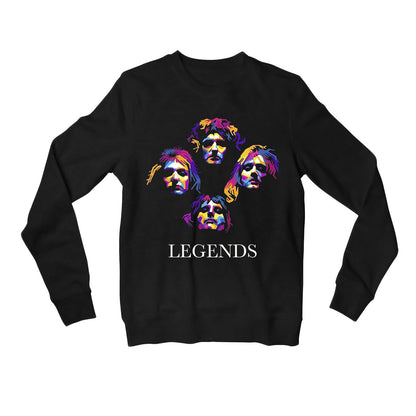 queen legends sweatshirt upper winterwear music band buy online india the banyan tee tbt men women girls boys unisex black