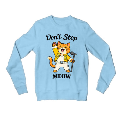 queen don't stop meow sweatshirt upper winterwear music band buy online india the banyan tee tbt men women girls boys unisex baby blue 