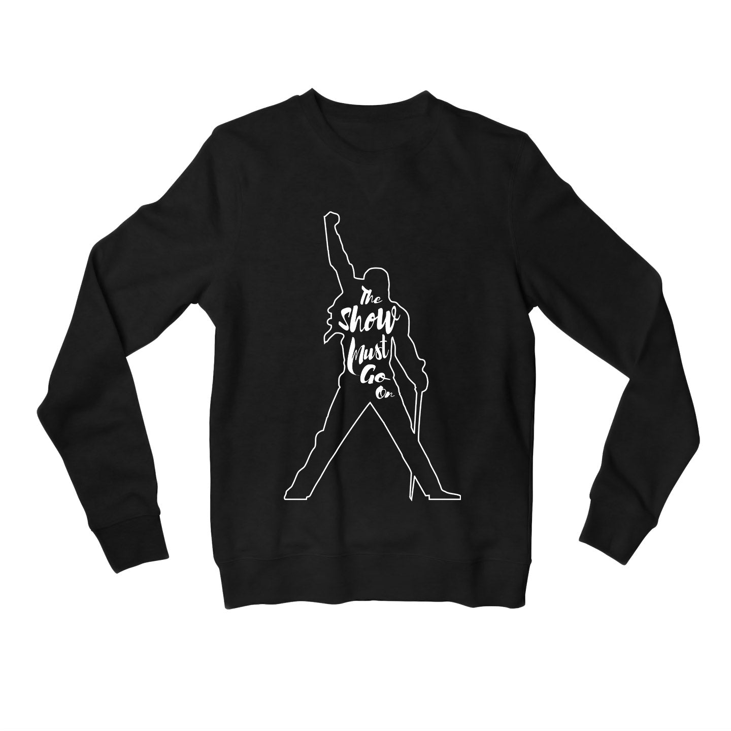 queen the show must go on sweatshirt upper winterwear music band buy online india the banyan tee tbt men women girls boys unisex black