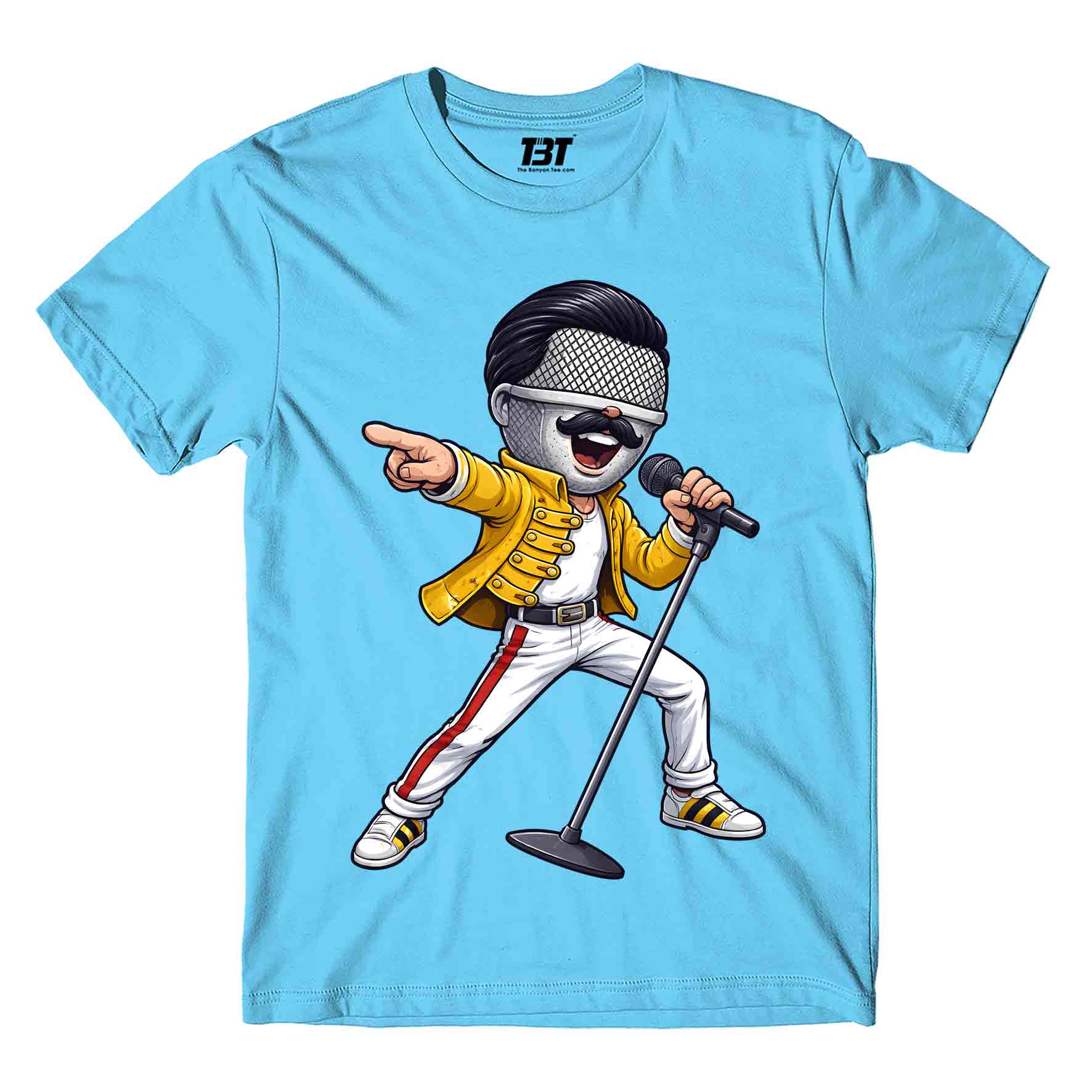 queen mic mercury t-shirt music band buy online india the banyan tee tbt men women girls boys unisex turquoise 