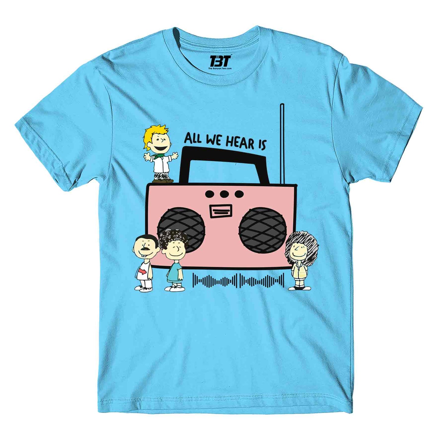 queen all we hear is t-shirt music band buy online india the banyan tee tbt men women girls boys unisex turquoise 