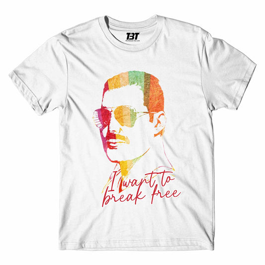 queen break free t-shirt music band buy online india the banyan tee tbt men women girls boys unisex white