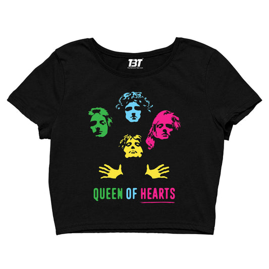 queen queen of hearts crop top music band buy online india the banyan tee tbt men women girls boys unisex black