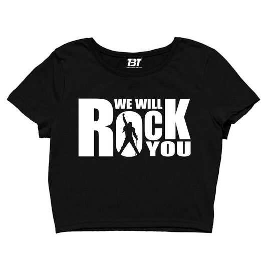 queen rock you crop top music band buy online india the banyan tee tbt men women girls boys unisex black