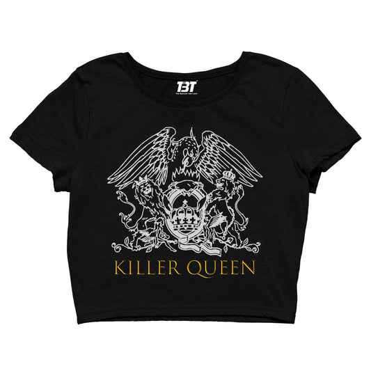 queen killer queen crop top music band buy online india the banyan tee tbt men women girls boys unisex black