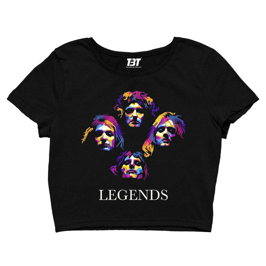 queen legends crop top music band buy online india the banyan tee tbt men women girls boys unisex black