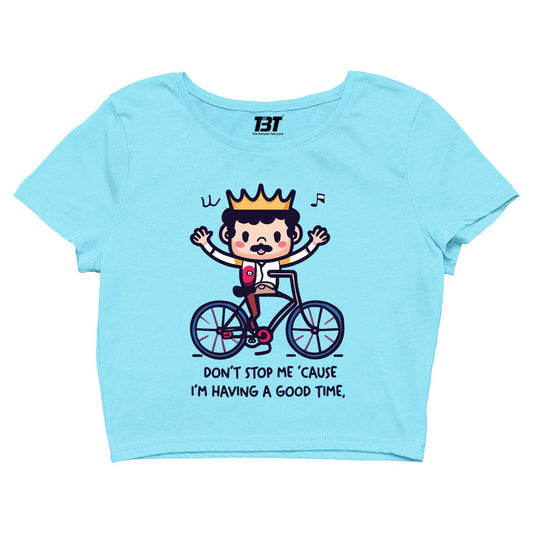 queen don't stop me now crop top music band buy online india the banyan tee tbt men women girls boys unisex sky blue