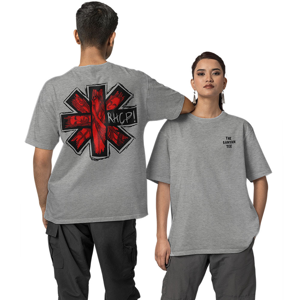 Red Hot Chili Peppers Oversized T shirt - Red Hot Art