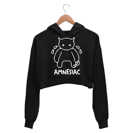 radiohead amnesiac crop hoodie hooded sweatshirt upper winterwear music band buy online india the banyan tee tbt men women girls boys unisex black