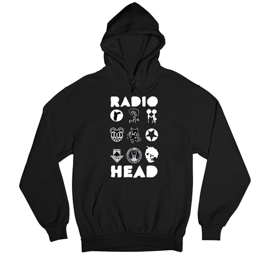 radiohead album arts hoodie hooded sweatshirt winterwear music band buy online india the banyan tee tbt men women girls boys unisex black