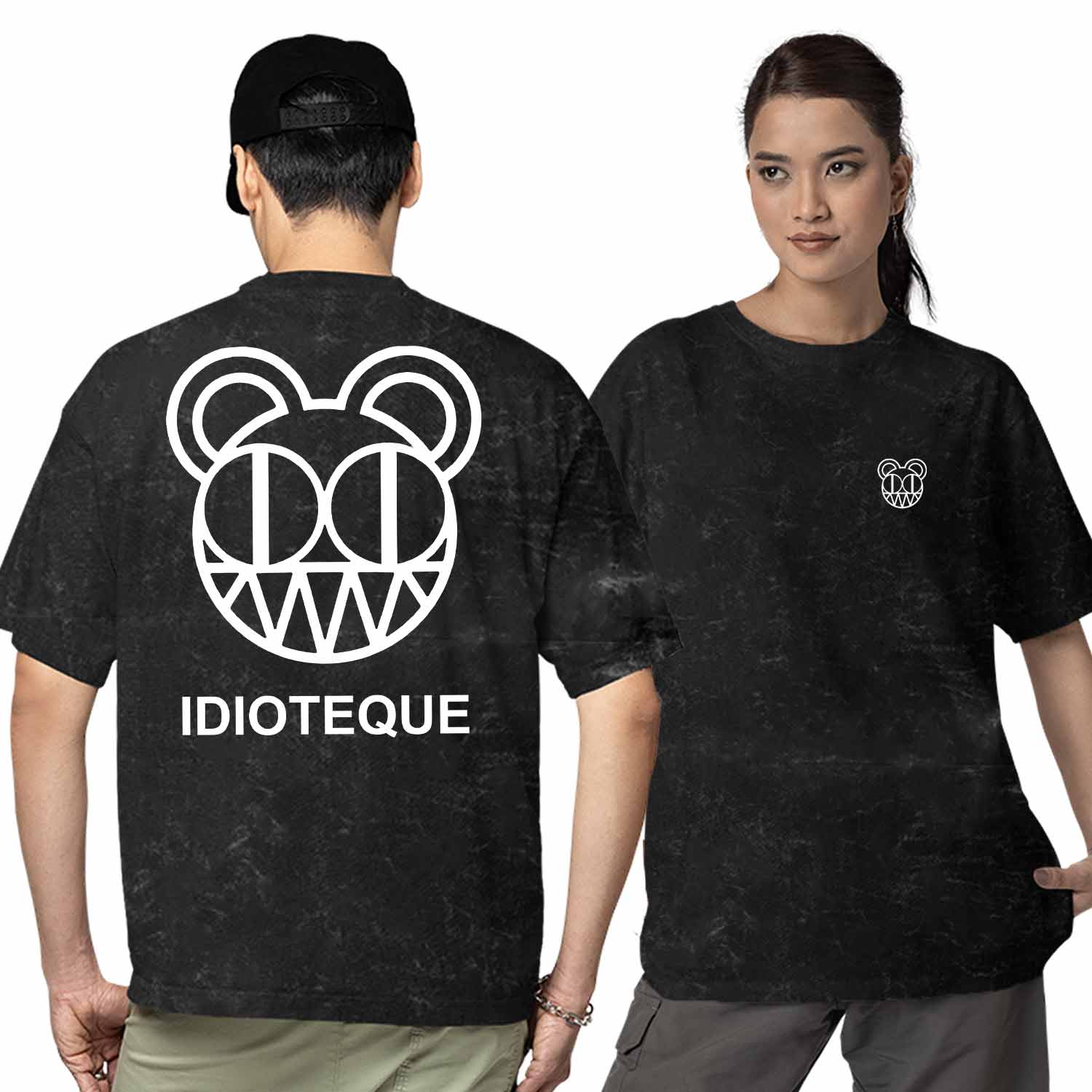 Buy Radiohead Oversized Acid Wash T shirt - Idioteque – The Banyan Tee